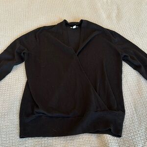 Black V-neck J Jill sweater